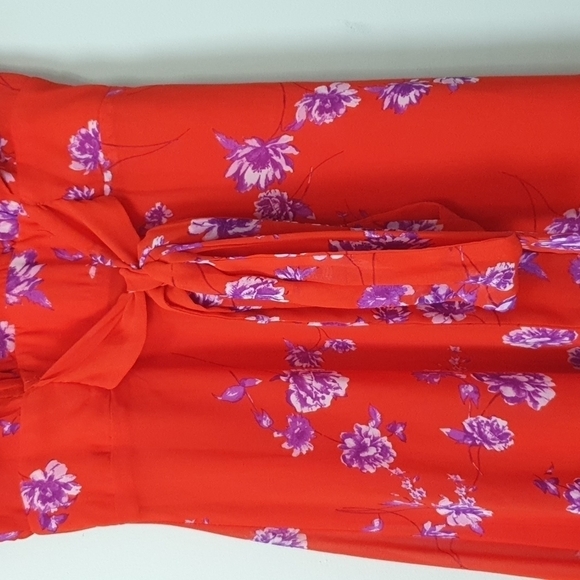 Lulu's Dearly Loved Red Floral Print Flutter Sleeve Maxi Dress - Picture 7 of 13